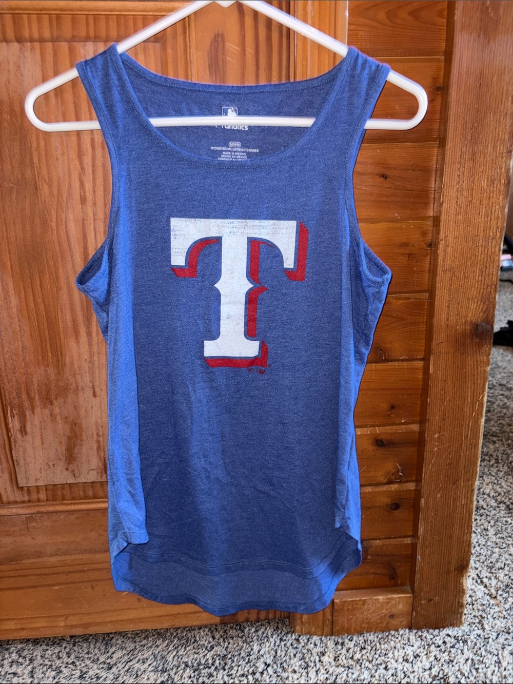 Fanatics Blue Texas Rangers Sleeveless Tank